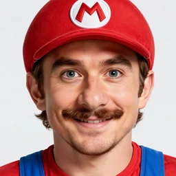 chris pratt as mario, detailed face, good lighting, promo shoot, studio lighting