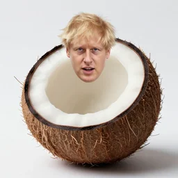 boris johnson as a coconut