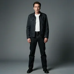 full body photograph of nicolas cage in 1 9 8 9 young handsome thin face detail hd 8 k