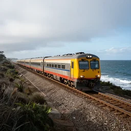 Train traversing the atlantic