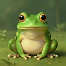 cute frog by René Magritte, detailed, 4k