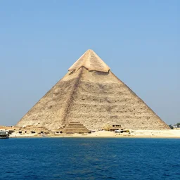 ancient pyramid in the middle of the sea