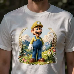 luigi on a funeral shirt
