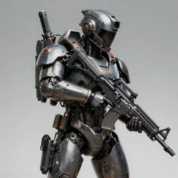 a mech soldier holstering his rifle, full view, artstation, cinematic, concept art, 8k, Pinterest, cgsociety, hyper detailed, ultra realistic, illustration, epic, high resolution, post processing, high quality, unreal engine,