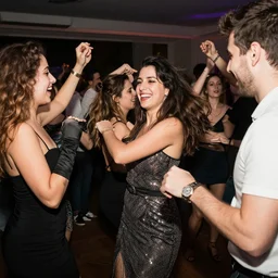 on the party dancing beautiful looking people