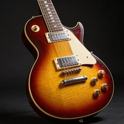 stunning gibson les paul vintage sunburst, 3 d hyperrealistic 8 k image style, detailed render, studio photograph with dramatic lighting, depth of field