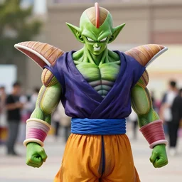 Man poorly cosplaying as Piccolo from Dragon Ball Z, award winning photo, 4K,