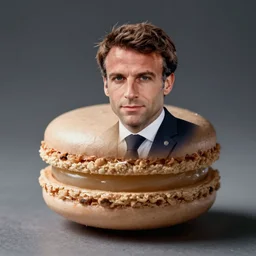 emmanuel macron as a macaron, macaron hybrid