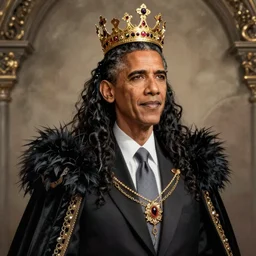 Barack obama is the queen of the damned. Detailed digital art by greg rutkowski, Thomas kinkade, Keith Parkinson, artstation, cgsociety, deviantart, 8k, HD