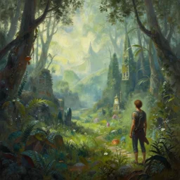 A fantasy painting of a beautiful fantasy environment by michael whelan and simon stålenhag