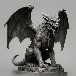imp gargoyle, imps resemble living stone statues of gangly winged gargoyles by beksinski, dark tone, gritty, fanged imp, full body concept, stone texture, beksinski, ruan jia, dark soul concept art