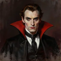 a painting of gary oldman as dracula, a digital painting by gottfried helnwein, trending on cgsociety, gothic art, digital painting, deviantart, matte drawing
