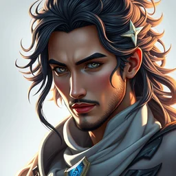 full body portrait of avan jogia as a wind magical star guardian. detailed face, concept art, intricate, highly detailed 8 k, smooth, sharp focus, handsome and aesthetic shape of face and body, artgerm, artstation, art by zexi guo and nira and junpei suzuki and gharliera and rinotuna