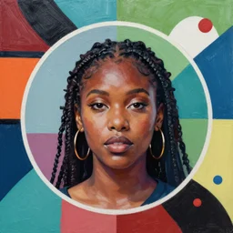 Doechii profile picture by Sachin Teng, asymmetrical, Organic Painting , Matte Painting,  geometric shapes, hard edges, graffiti, street art:2 by Sachin Teng:4