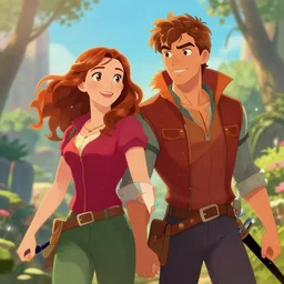 beautiful digital art of percy jackson and annabeth chase