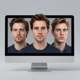 ( ( dither ) ), 3 d portrait of a imac, octane render, cinema 4 d, motion design, detailed, editorial illustration, halftone shaded, risograph, dynamic pose, rich heavy texture