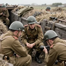 soldiers in the trenches of world war 2