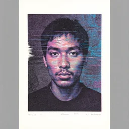 analog glitch art, screen print, risograph