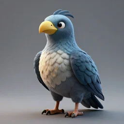 monster bird, studio lighting, grey background, no shadow, trending on artstation, 8 k, highly detailed