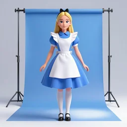 alice in wonderland, woman, studio photography, backdrops prop, photo, 3 d render, 4 k, 8 k, high definition