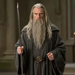 christopher lee as gandalf, cinematic still from the lord of the rings ( 2 0 0 1 ), medium shot, portrait, high quality,