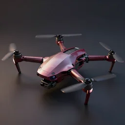 concept art for a quadcopter drone, maroon accents, metallic reflections, gorgeous soft lighting, cyberpunk, star citizen, trending on artstation