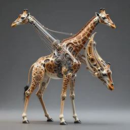 a hiper intricate beautiful cybernetic giraffe build by artificial inteligence almost done, insanely intricate 3 d render, hyper realistic, insanely detailed, scifi, hdri light, photoreal, hyper detailed, octane render, concept art, by peter mohrbacher, by wlop, by ruan jia
