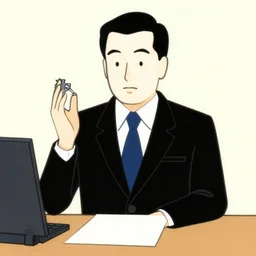 1 9 7 0 s japanese businessman with a key by moebius