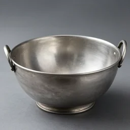 large metal bowl with handles