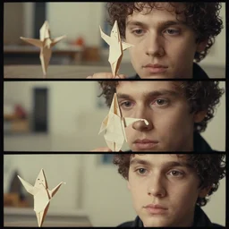 beautiful three point perspective film still of funky pop origami character study scene in merce cunningham, extreme closeup portrait in style of frontiers in victorian pin hole photography fashion architectural art studio seinen manga edition, holly herndon origami statues, pointe poses, tilt shift background, soft lighting, kodak portra 4 0 0, 8 k, macro, cinematic style by emmanuel lubezki