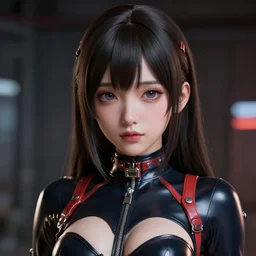 clothed, worksafe. cgsociety, by wlop, ilya kuvshinov, krenz cushart, greg rutkowski, trending on artstation. zbrush sculpt, octane, maya, houdini, vfx. close - up face of a cute anime japanese filipino girl wearing latex plugsuit. cinematic dramatic atmosphere, sharp focus, volumetric lighting.