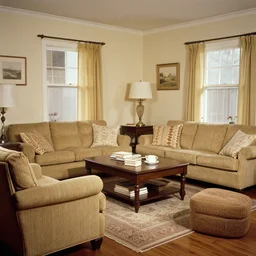 a typical American living room from 1955