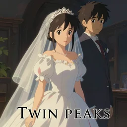 Twin Peaks romance movie poster artwork by Michael Whelan and Tomer Hanuka, Rendering of a bride, full of details, by Makoto Shinkai and thomas kinkade, Matte painting, trending on artstation and unreal engine