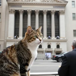 a cat trading in wall street
