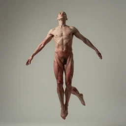 surreal photo of a human body transcending flesh and blood