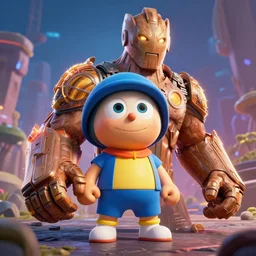 dora the explorer with the infinity gauntlet, epic digital art, cinematic, trending on artstation, superb detail 8 k masterpiece