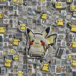 an eraser shaped like Pikachu.