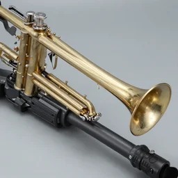 photo of an mp40 with it's end being a trumpet
