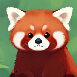 red panda art in old Walt Disney style, old Walt Disney art style