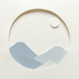minimalist papercut painting