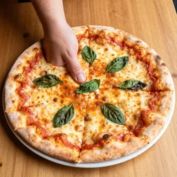 pizza with a severed foot on it