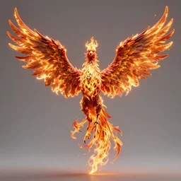 hyperdetailed image of a humanoid phoenix with its full body flaming and wings spread and a visibly detailed face 8 k extremely detailed hd hyperrealism fiery extremely accurate unbelievably creepy movie studio style