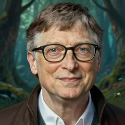 Bill Gates as an elven warrior in a mysterious forest, highly detailed face, realistic face, beautiful detailed eyes, fantasy art, in the style of artgerm, illustration, epic, fantasy, intricate, hyper detailed, artstation, concept art, smooth, sharp focus, ray tracing, vibrant, photorealistic
