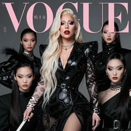 lady gaga styled by nick knight posing asian themed, vogue magazine, Highly realistic. High resolution. Highly detailed. Dramatic. 8k.4k.