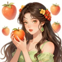 The Goddess of Fruit, detailed digital art, trending on Artstation