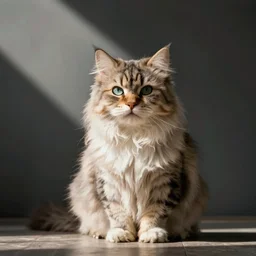 a fluffy cat
