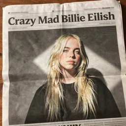 crazy mad billie eilish on local newspaper