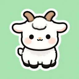 adorable goat art cartoon sticker profile picture