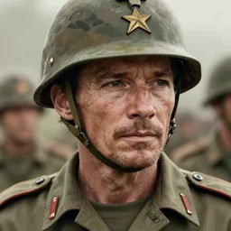 Willem Dafoe as a soldier, closeup character art by Donato Giancola, Craig Mullins, digital art, trending on artstation