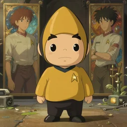 cute star trek officer pol pot, natural lighting, path traced, highly detailed, high quality, digital painting, by don bluth and ross tran and studio ghibli and alphonse mucha, artgerm